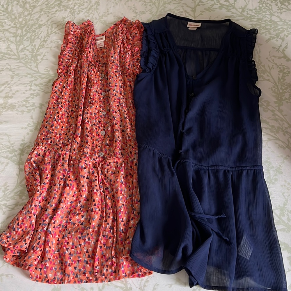 Mossimo blouse orange blue size M